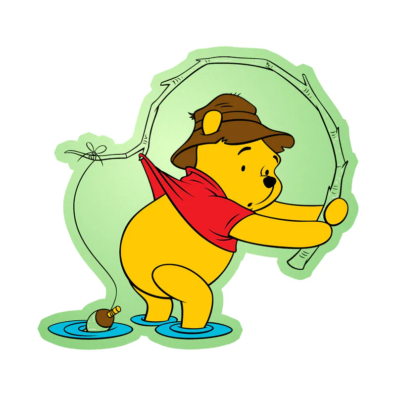 Winnie The Pooh - Glow in the Dark Vinyl Sticker - Custom Size