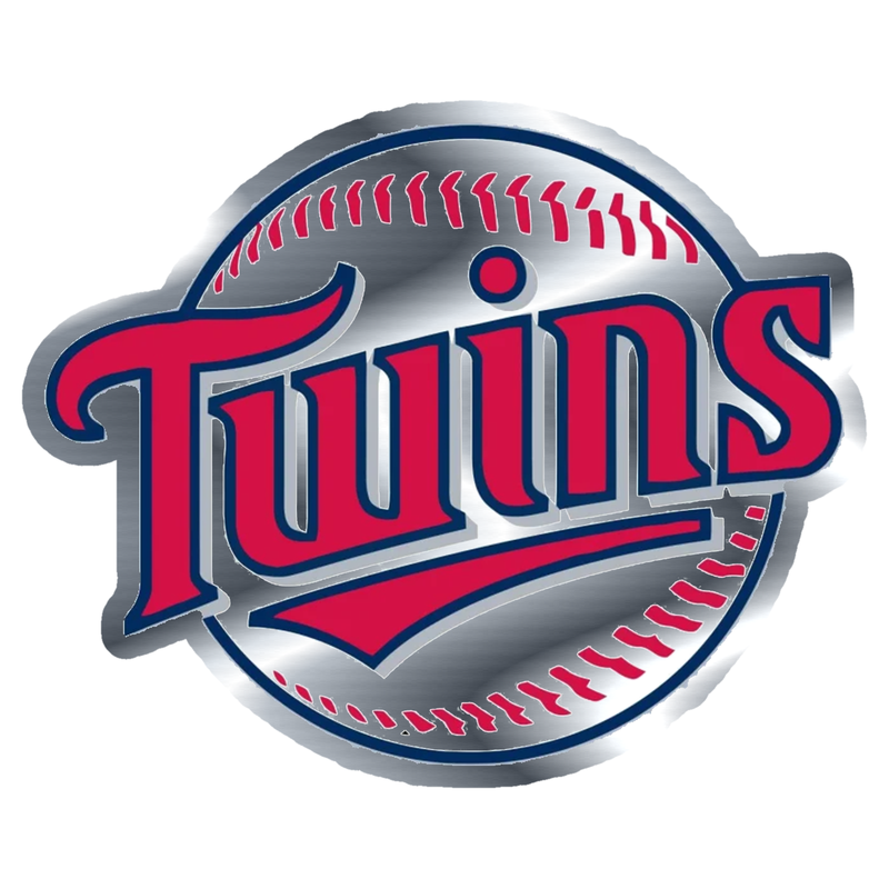 Minnesota Twins - Baseball Twins - Silver Chrome Vinyl Sticker - Custom Size