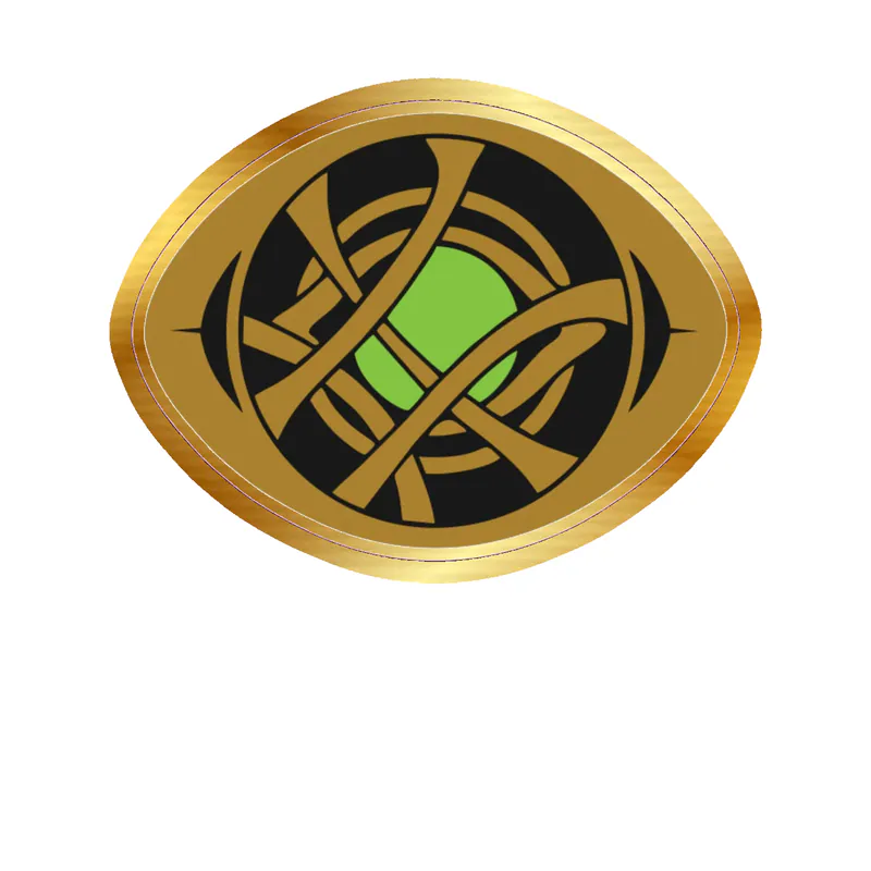 Dr Strange - Gold Chrome Vinyl Sticker - Custom Size