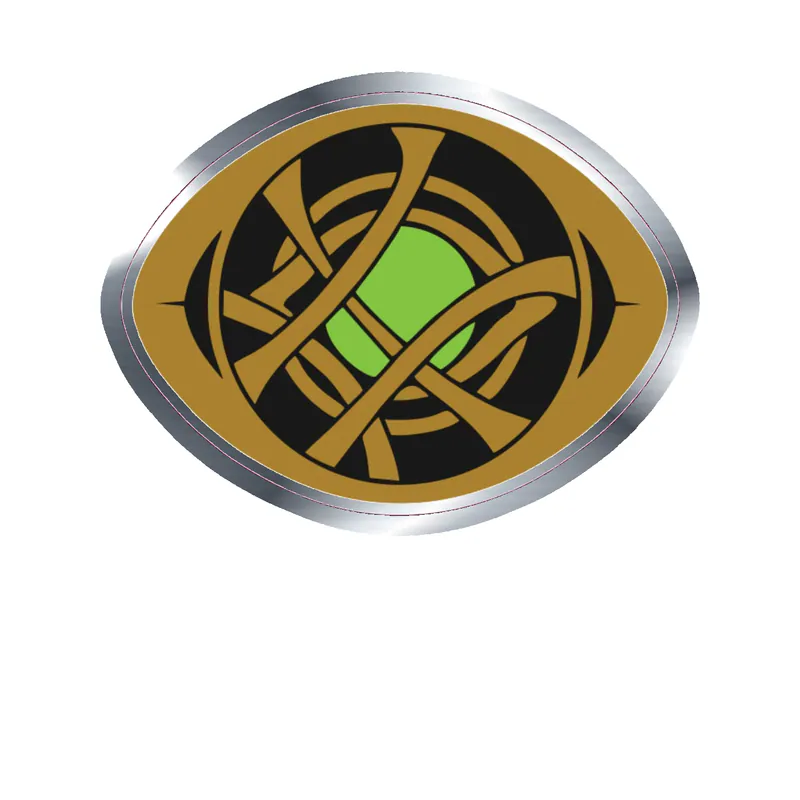 Dr Strange - Silver Chrome Vinyl Sticker - Custom Size