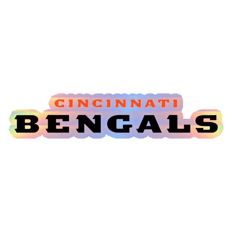 Cincinnati Bengals - Words 2 - Holographic Vinyl Sticker - Custom Size