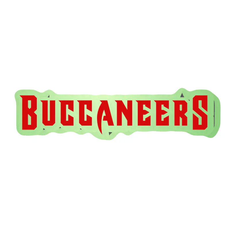 Tampa Bay Buccaneers - Wording - Glow in the Dark Vinyl Sticker - Custom Size