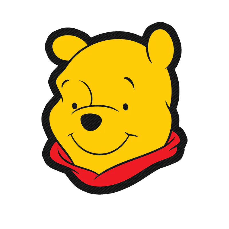 Winnie The Pooh - Carbon Fiber Vinyl Sticker - Custom Size
