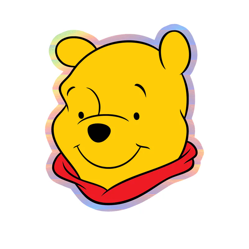Winnie The Pooh - Holographic Vinyl Sticker - Custom Size