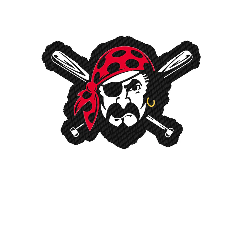 Pittsburgh Pirates - Pirate - Carbon Fiber Vinyl Sticker - Custom Size