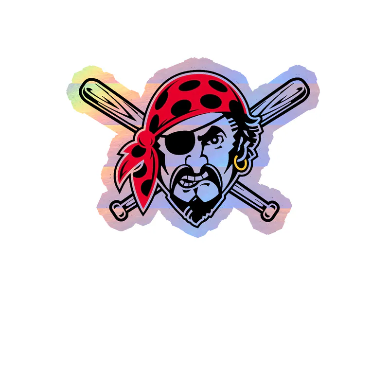 Pittsburgh Pirates - Pirate - Holographic Vinyl Sticker - Custom Size