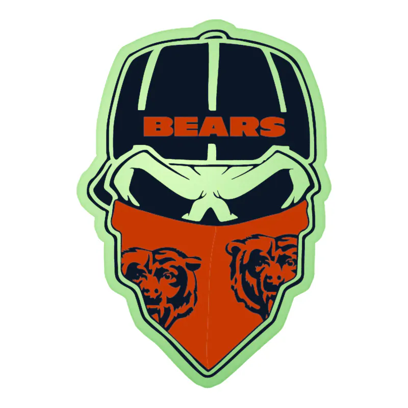 Chicago Bears - Bear Head - Image 11 - Glow in the Dark Vinyl Sticker - Custom Size