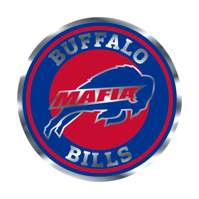 Buffalo Bills - Mafia Silver Chrome Vinyl Sticker - Custom Size