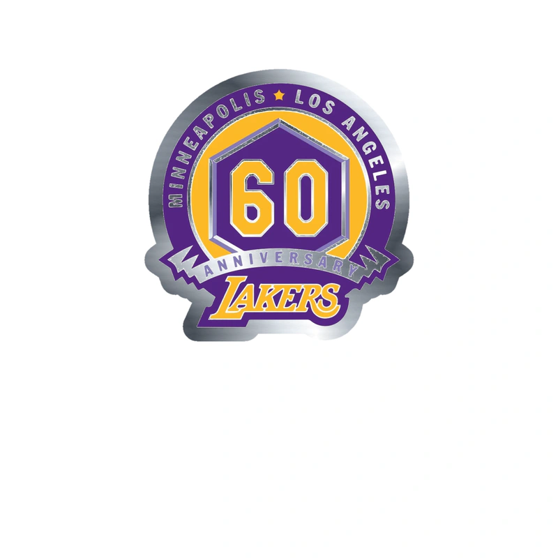Los Angeles Lakers - Image 5 - Silver Chrome Vinyl Sticker - Custom Size