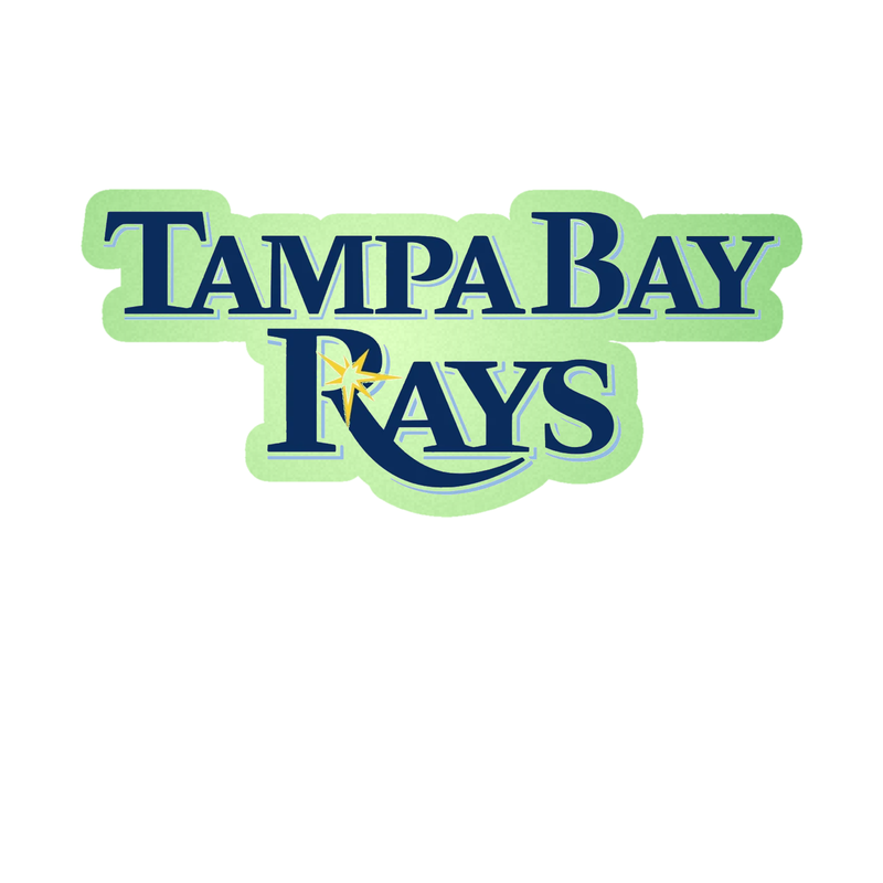Tampa Bay Rays - Name - Glow in the Dark Vinyl Sticker - Custom Size