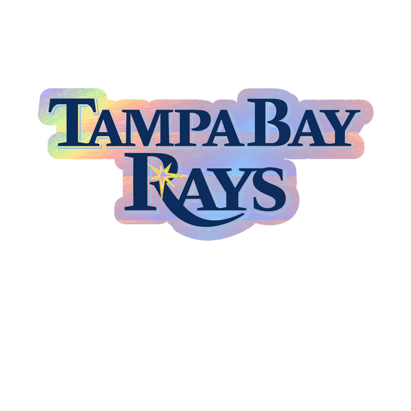 Tampa Bay Rays - Name - Holographic Vinyl Sticker - Custom Size