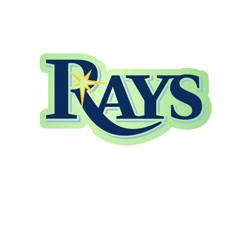 Tampa Bay Rays - Rays - Glow in the Dark Vinyl Sticker - Custom Size
