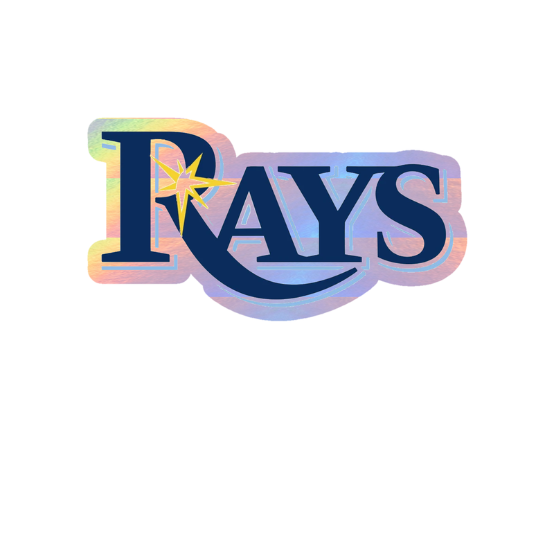 Tampa Bay Rays - Rays - Holographic Vinyl Sticker - Custom Size
