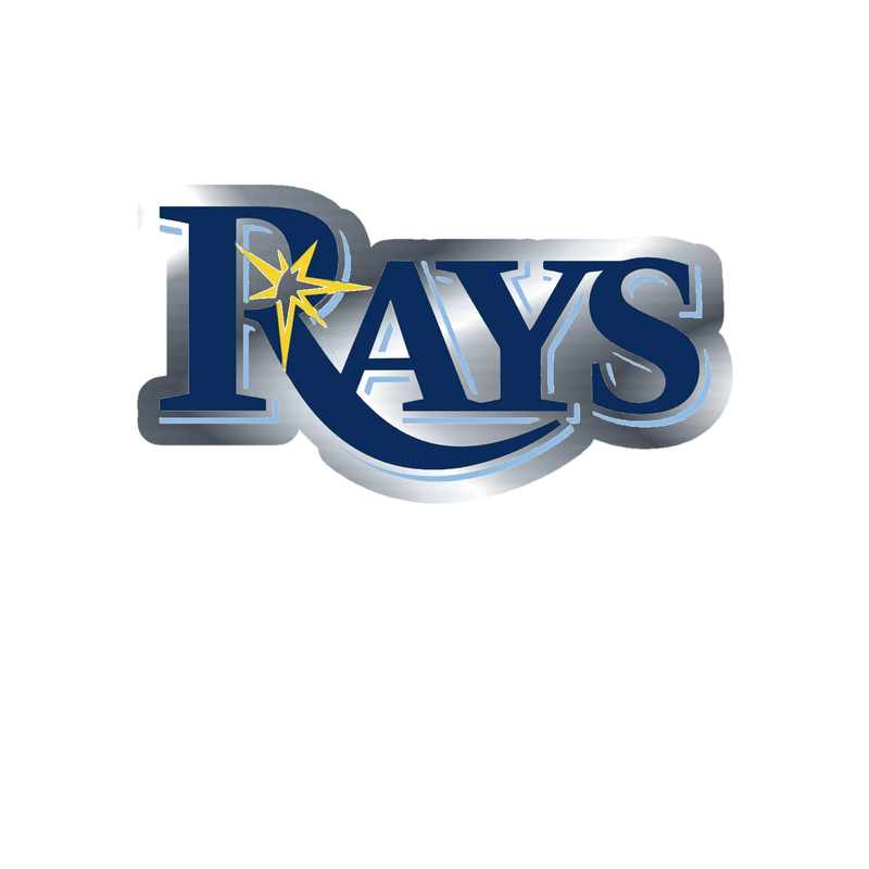Tampa Bay Rays - Rays - Silver Chrome Vinyl Sticker - Custom Size