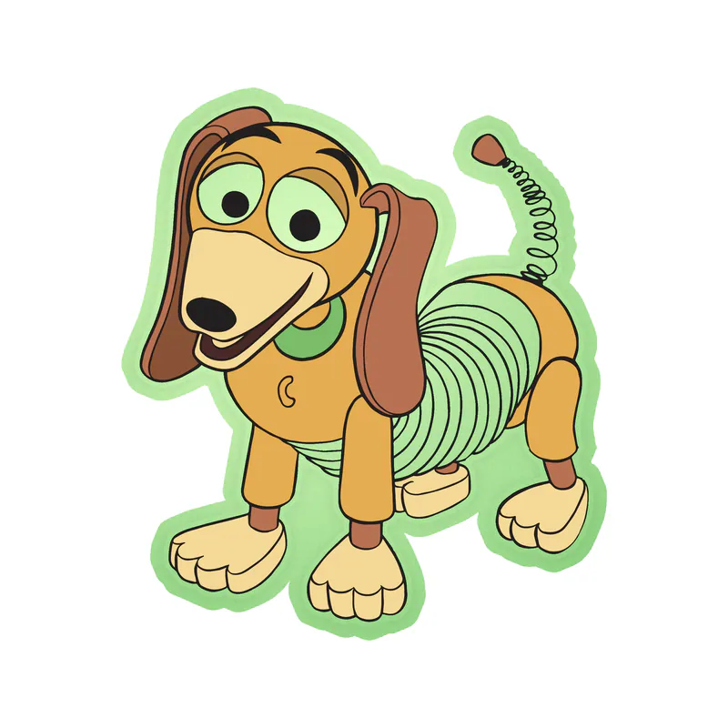 Toy Story Slinky Dog Glow in the Dark Vinyl Sticker - Custom Size