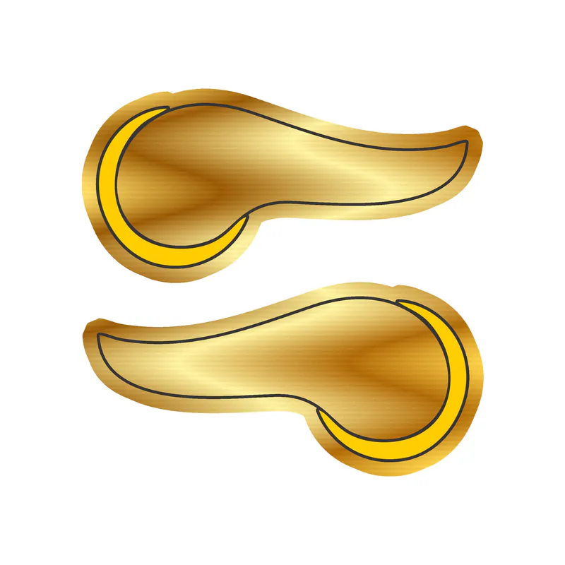 Minnesota Vikings - Old Horns - Gold Chrome Vinyl Sticker - Custom Size