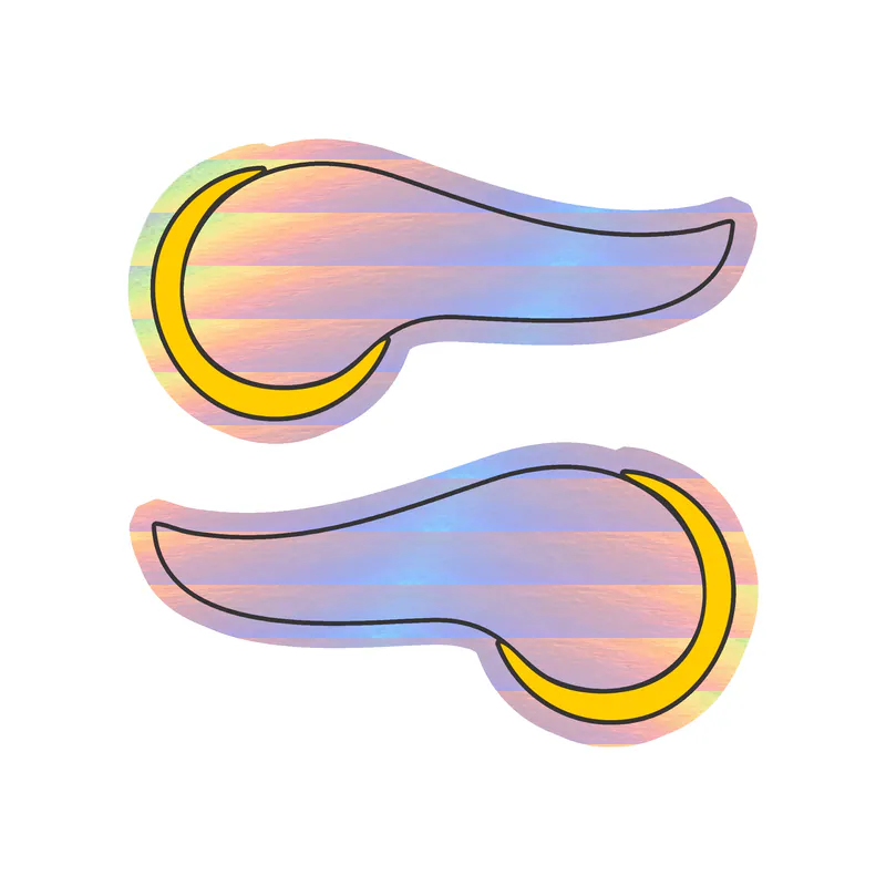 Minnesota Vikings - Old Horns - Holographic Vinyl Sticker - Custom Size