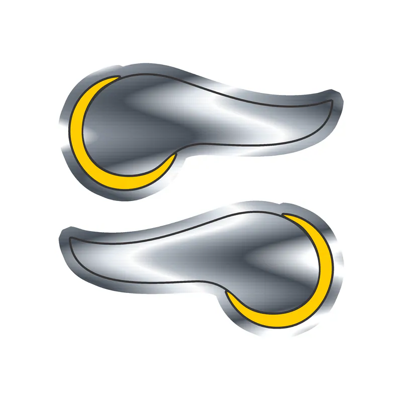 Minnesota Vikings - Old Horns - Silver Chrome Vinyl Sticker - Custom Size