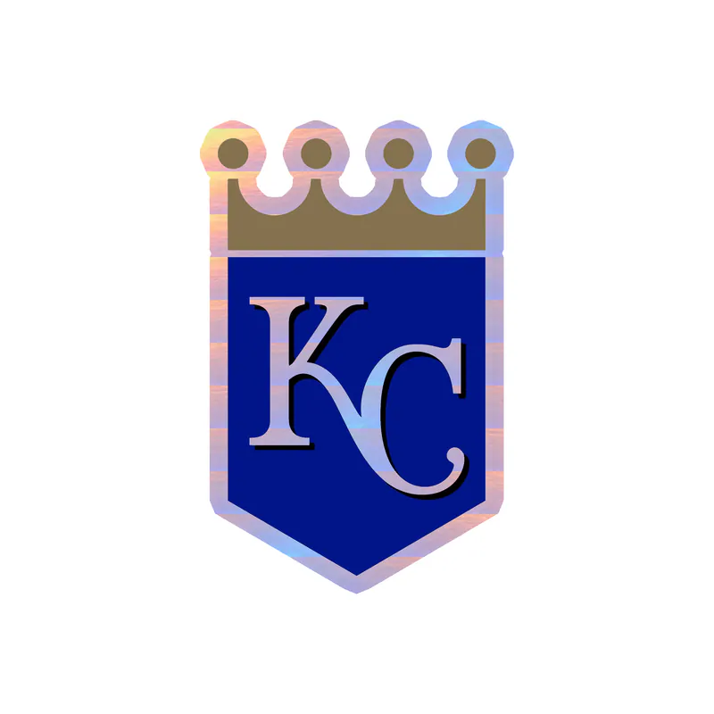 Kansas City Royals - Shield - Holographic Vinyl Sticker - Custom Size