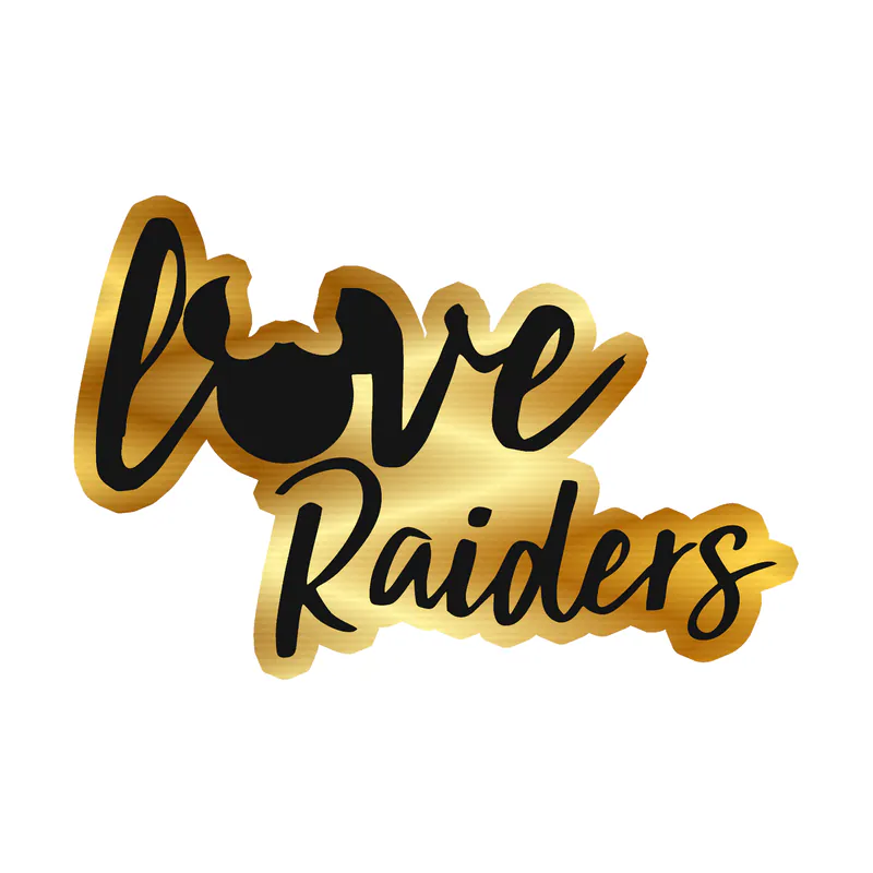 Las Vegas Raiders - Image 6 - Gold Chrome Vinyl Sticker - Custom Size