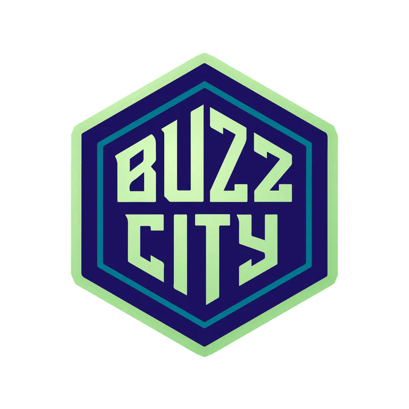 Charlotte hornets -Buzz City- Glow in the Dark Vinyl Sticker - Custom Size