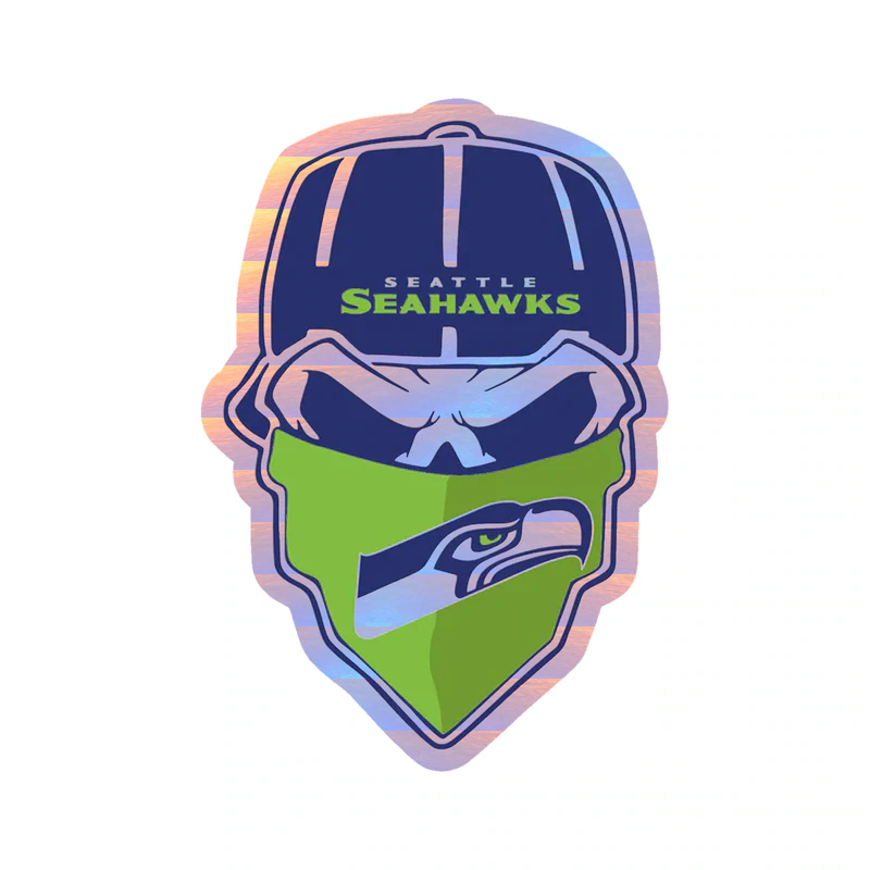 Seattle Seahawks - Image 2 - Holographic Vinyl Sticker - Custom Size