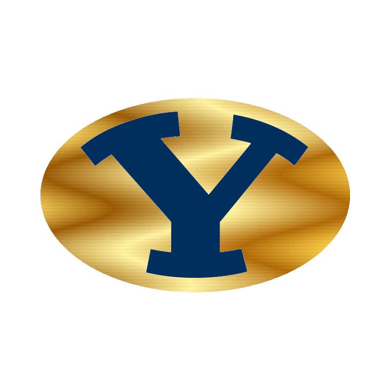 Brigham Young University - Image 1 - Gold Chrome Vinyl Sticker - Custom Size