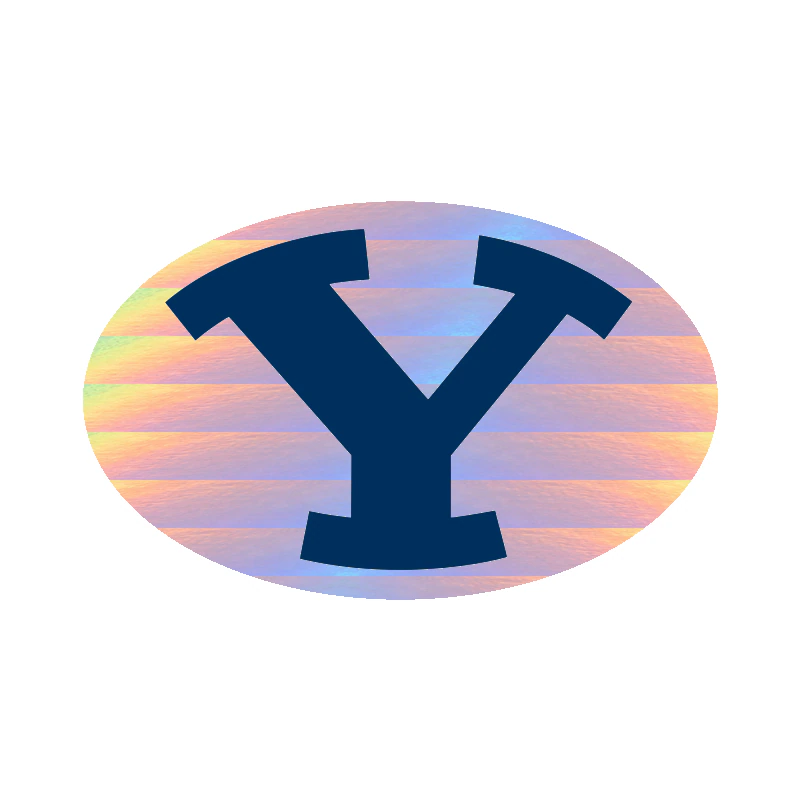 Brigham Young University - Image 1 - Holographic Vinyl Sticker - Custom Size