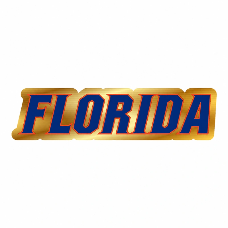 Florida Gold Chrome Vinyl Decal Custom size for Jason 36x171