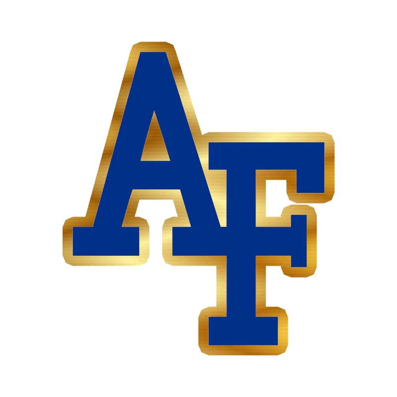 Air Force Falcons Gold Chrome Vinyl Decal - Custom Size