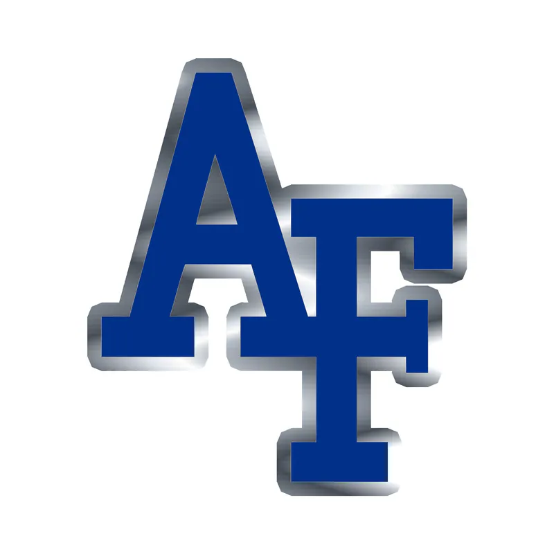 Air Force Falcons Silver Chrome Vinyl Decal - Custom Size