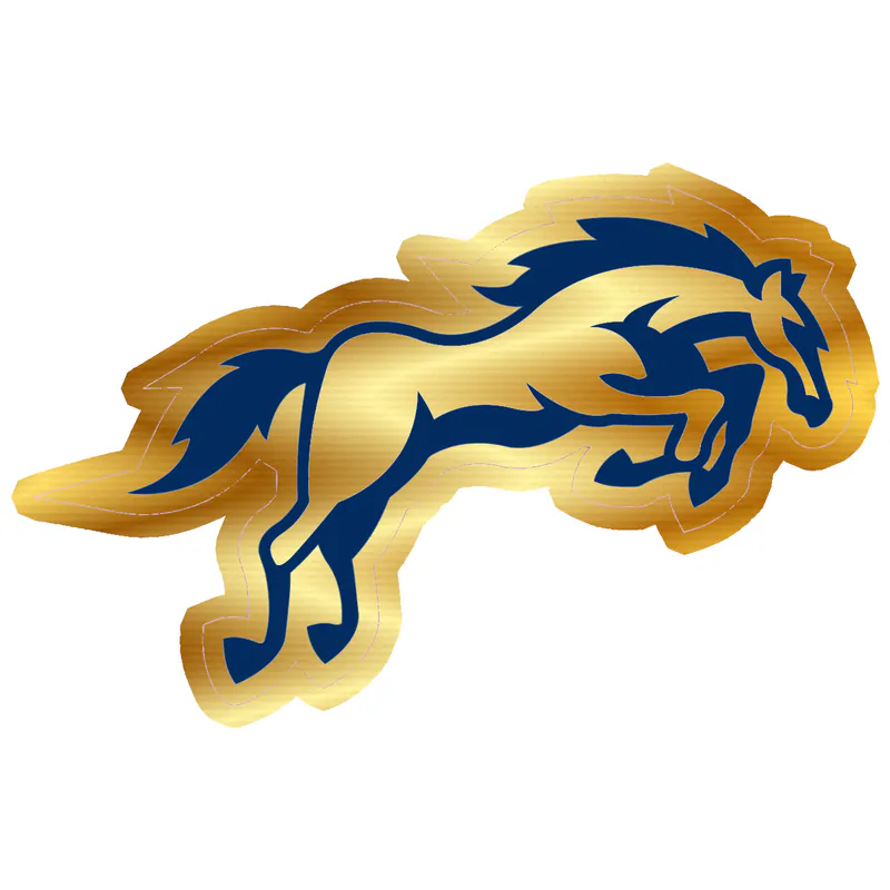 Indianapolis Colts - Horse - Gold Chrome Vinyl Sticker - Custom Size