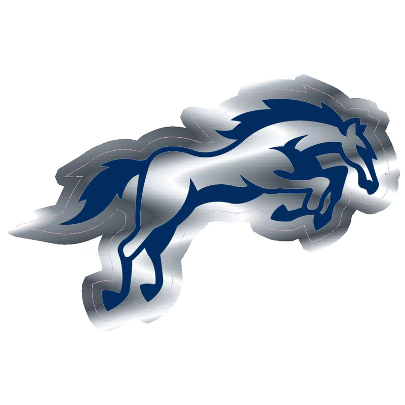 Indianapolis Colts - Horse - Silver Chrome Vinyl Sticker - Custom Size