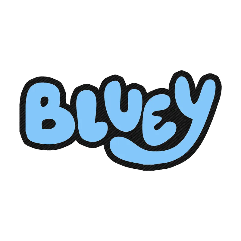 Bluey - Carbon Fiber Vinyl Sticker - Custom Size