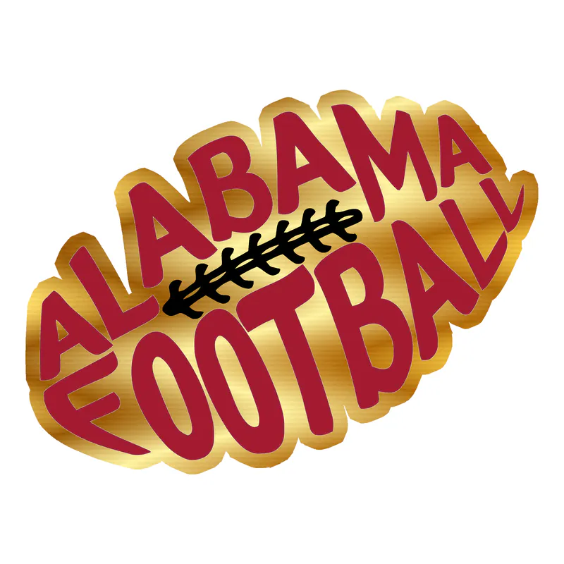 Alabama Crimson Tide - Image 18 - Gold Chrome Vinyl Decal - Custom Size