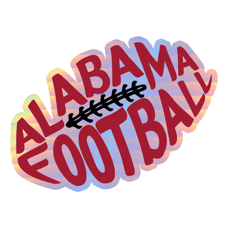 Alabama Crimson Tide - Image 18 - Holographic Vinyl Decal - Custom Size