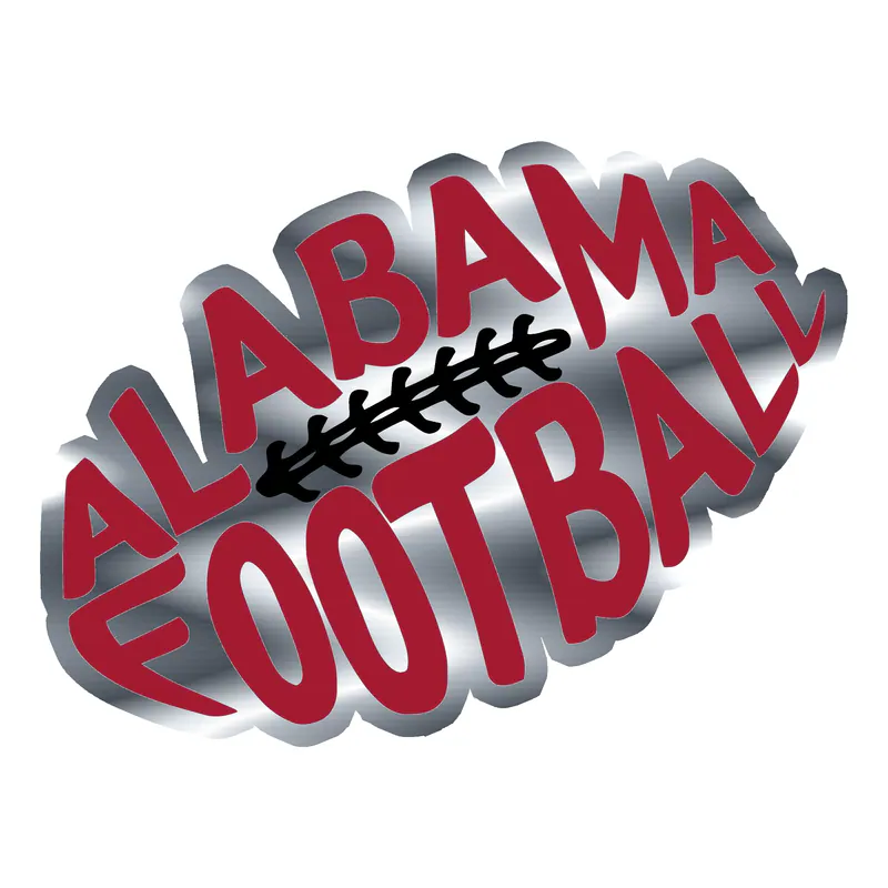 Alabama Crimson Tide - Image 18 - Silver Chrome Vinyl Decal - Custom Size