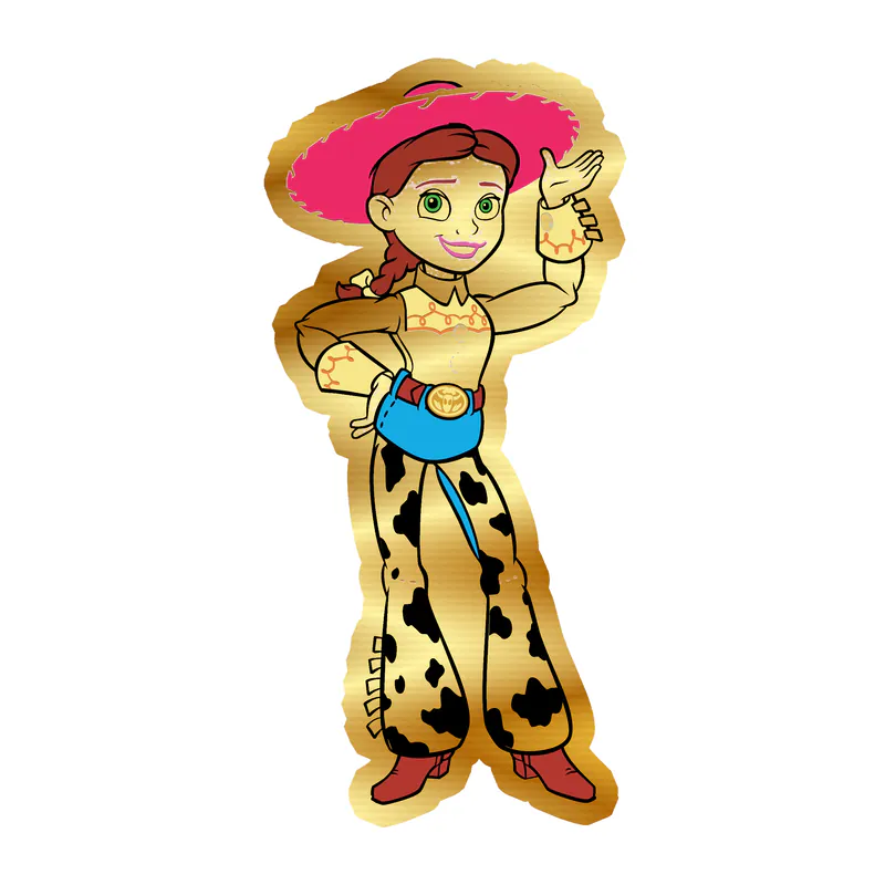 Toy Story Jessie Gold Chrome Vinyl Sticker - Custom Size