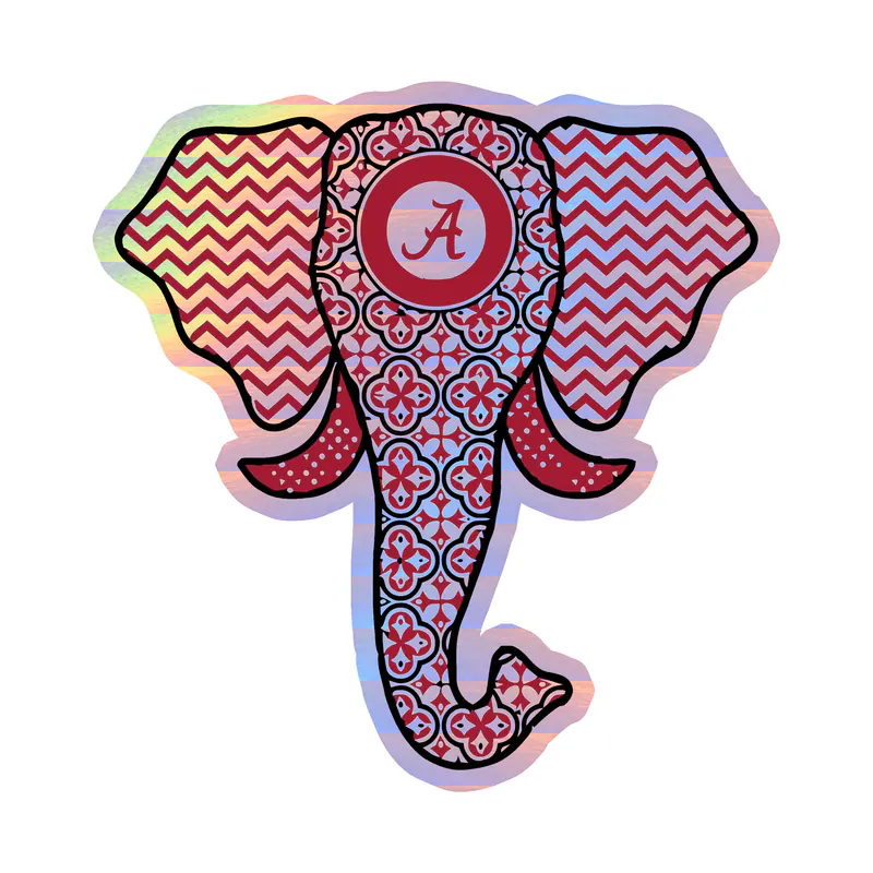 Alabama Crimson Tide - Image 16 - Holographic Vinyl Decal - Custom Size
