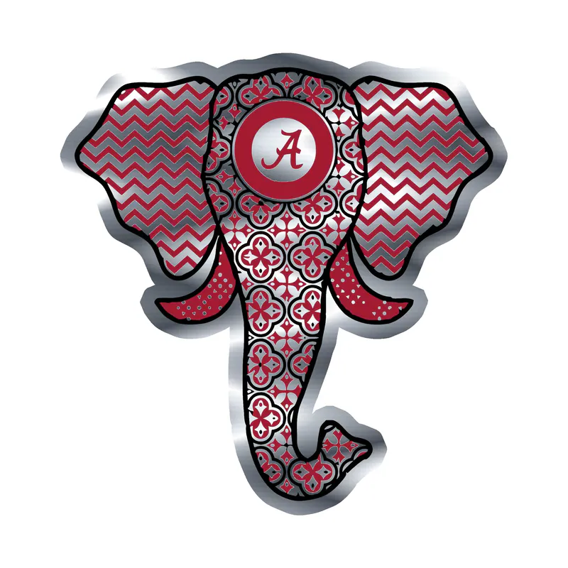 Alabama Crimson Tide - Image 16 - Silver Chrome Vinyl Decal - Custom Size