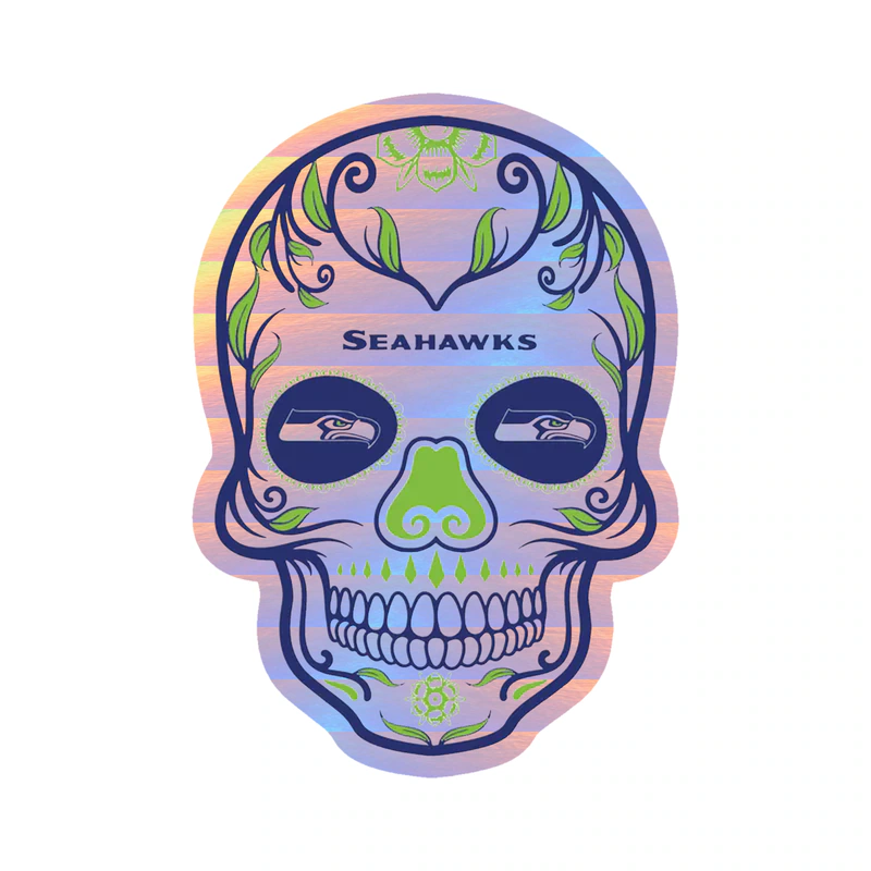 Seattle Seahawks - Image 1 - Holographic Vinyl Sticker - Custom Size