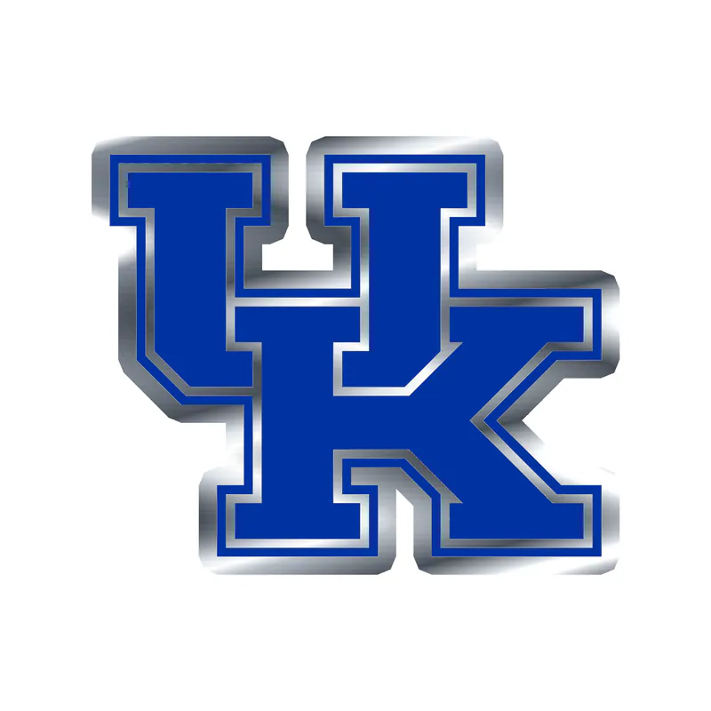 University of Kentucky - Silver Chrome Vinyl Decal - Custom Size