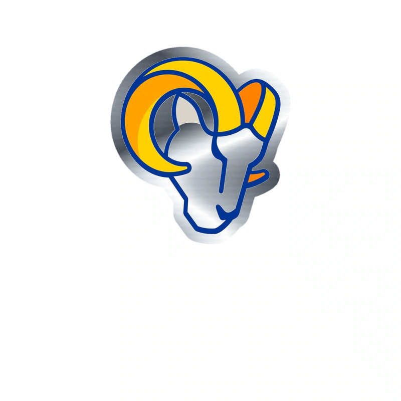 Los Angeles Rams - Image 19 - Silver Chrome Vinyl Sticker - Custom Size
