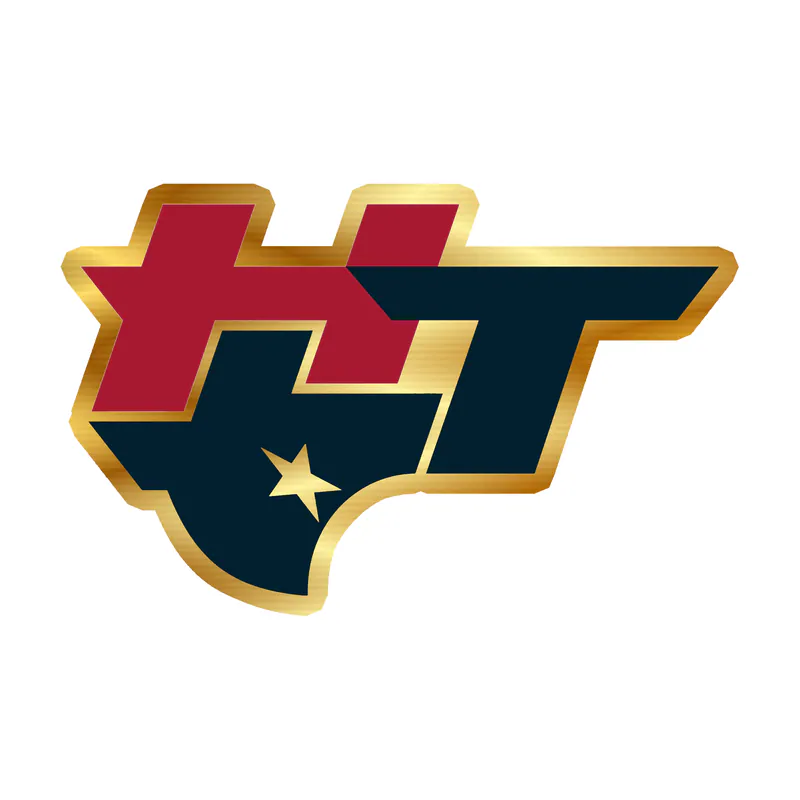 Houston Texans - HT - Gold Chrome Vinyl Sticker - Custom Size