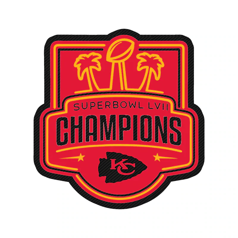 Kansas City Chiefs- Superbowl Champions - Image 2 - Carbon Fiber Vinyl Sticker - Custom Size