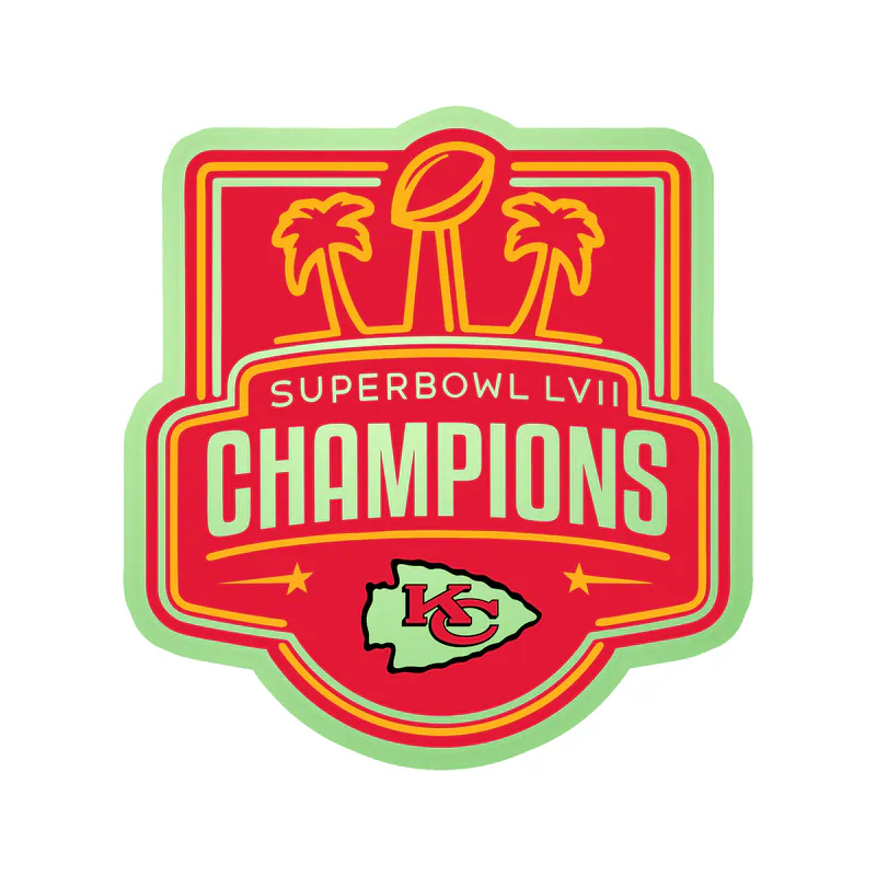 Kansas City Chiefs- Superbowl Champions - Image 2 - Glow in the Dark Vinyl Sticker - Custom Size