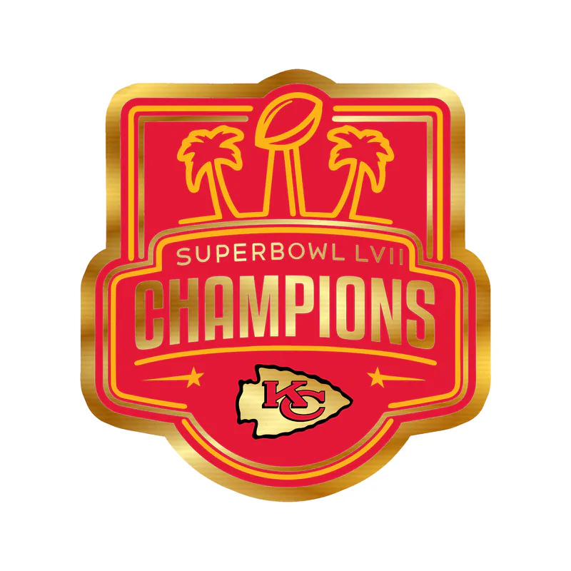 Kansas City Chiefs- Superbowl Champions - Image 2 - Gold Chrome Vinyl Sticker - Custom Size