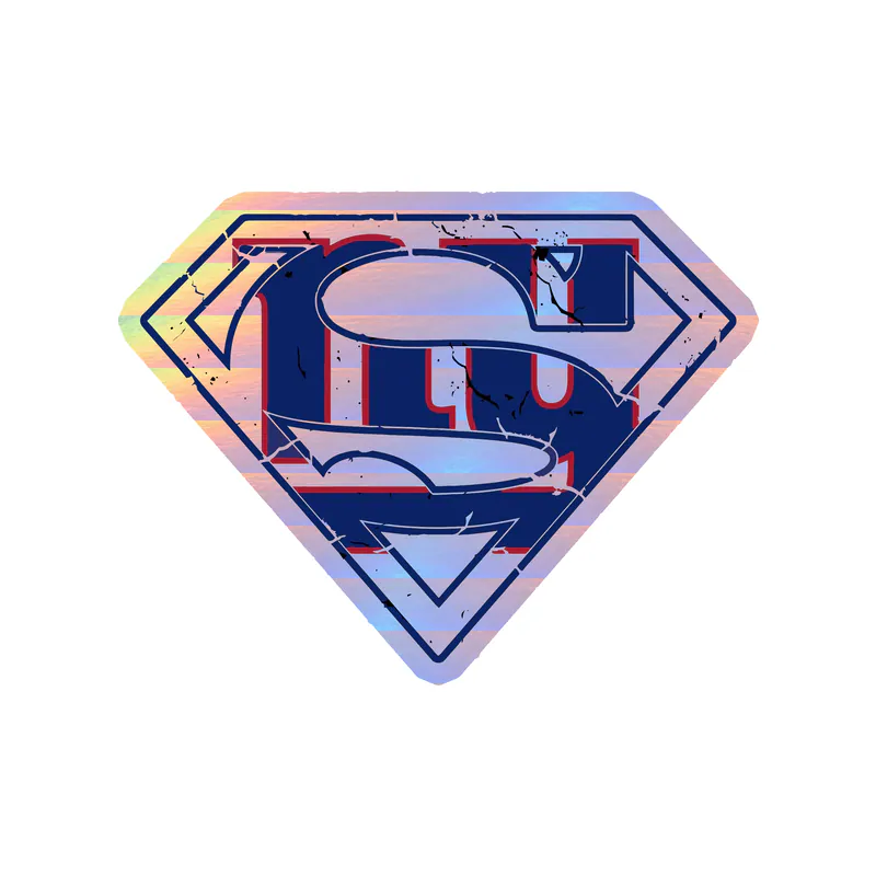 New York Giants - Superman NY - Holographic Vinyl Sticker - Custom Size