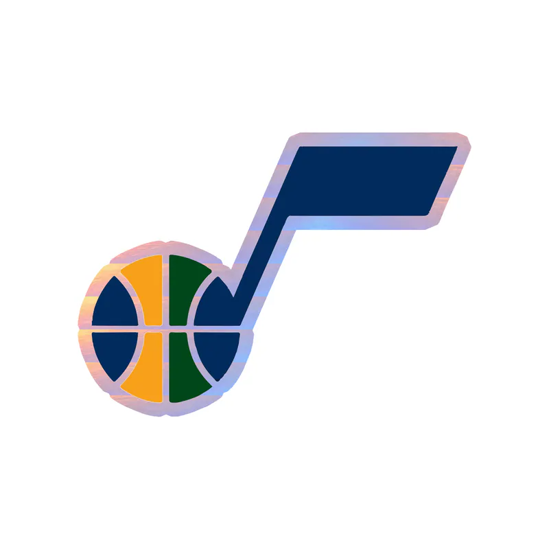 Utah Jazz - Image 4 - Holographic Vinyl Sticker - Custom Size