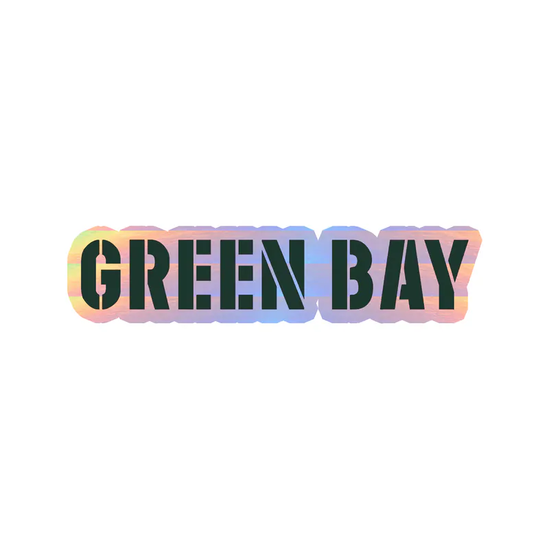 Green Bay Packers - Rectangle - Image 4 - Holographic Vinyl Sticker - Custom Size